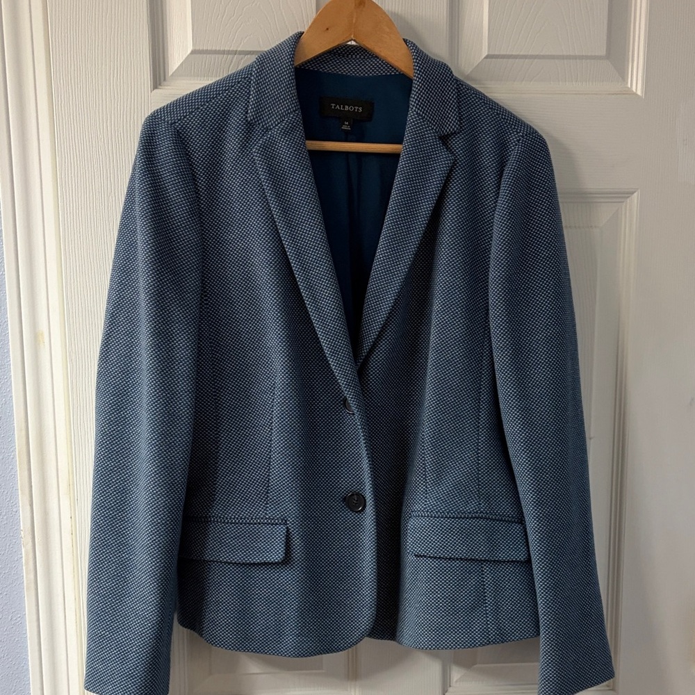 Talbots Textured Blue Blazer